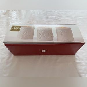 Mikasa “Holiday Elegance” Fine Porcelain Candle Holders -  Set of 3